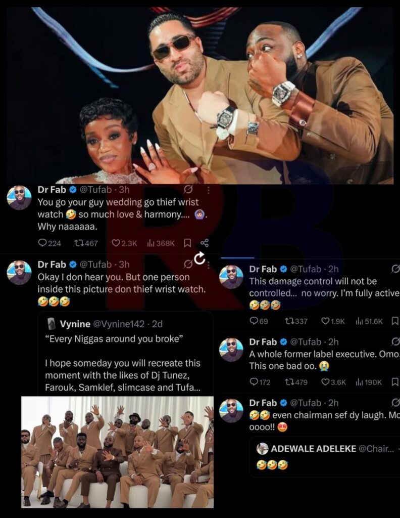 Ubi Franklin Speaks on Watch Theft Accusation at Davido’s Wedding