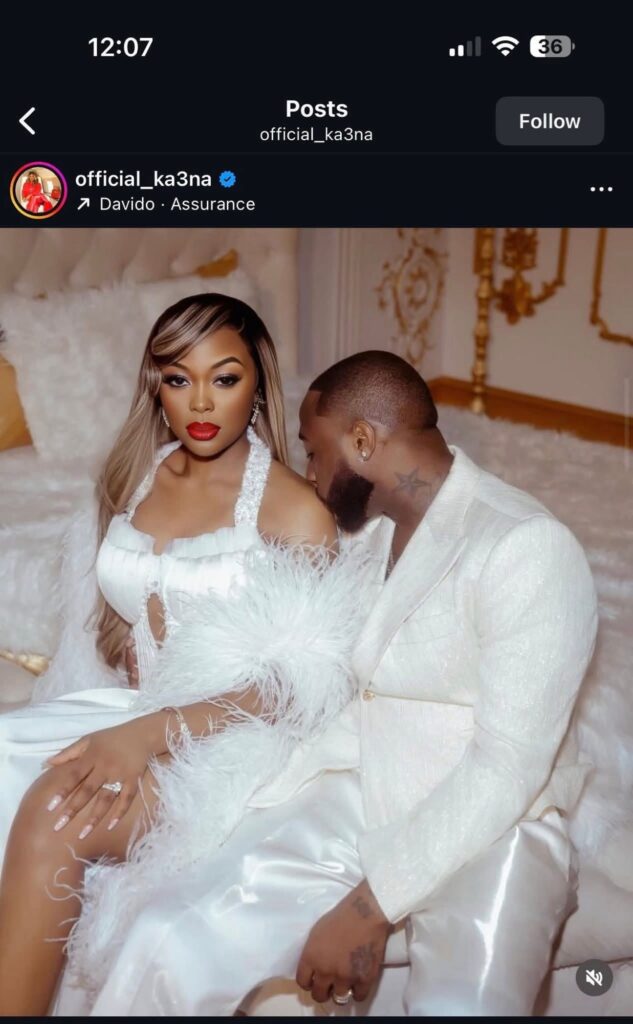 Ka3na Under Fire for Editing Herself Into Davido and Chioma’s Wedding Photo