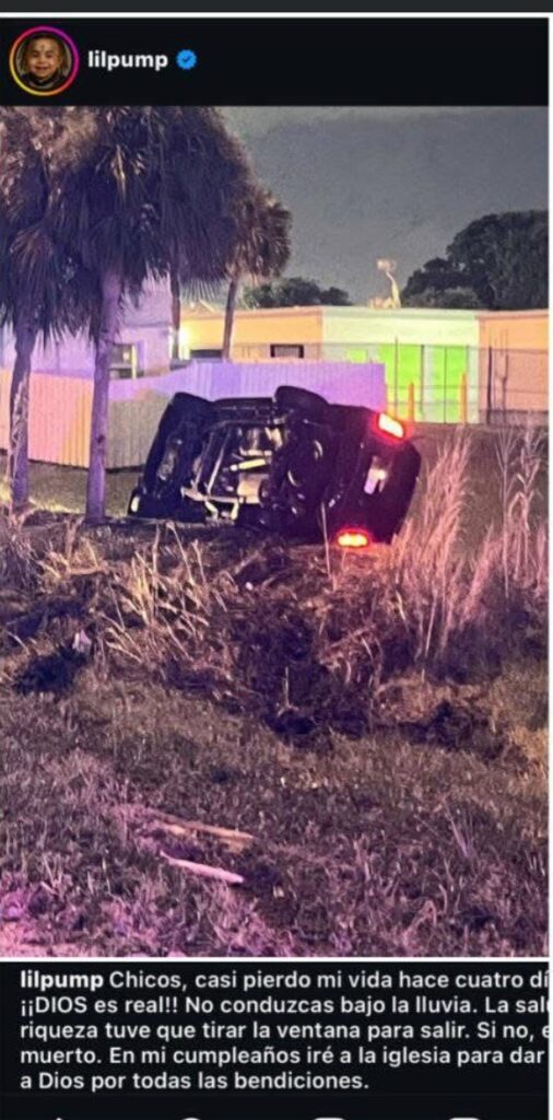 Lil Pump Credits God After Surviving Serious Car Accident in the Rain