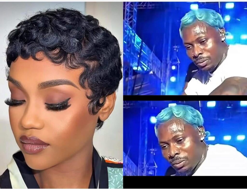 Asake Buys ₦2 Million Blue Pixie Wig to Recreate Chioma’s Wedding Look