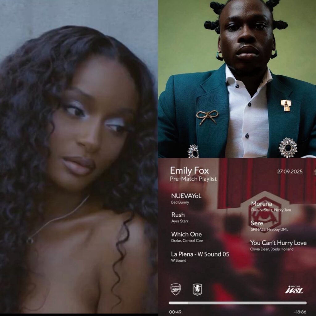 arsenal women pre match playlist ayra starr fireboy dml