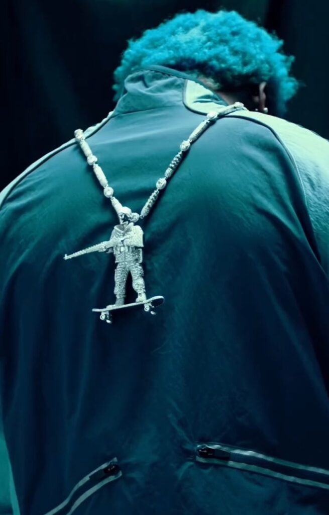 asake 250k customized skating soldier diamond chain