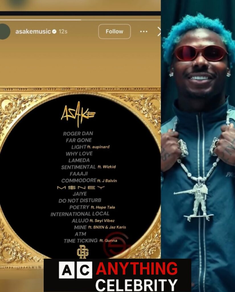 asake money album tracklist reactions