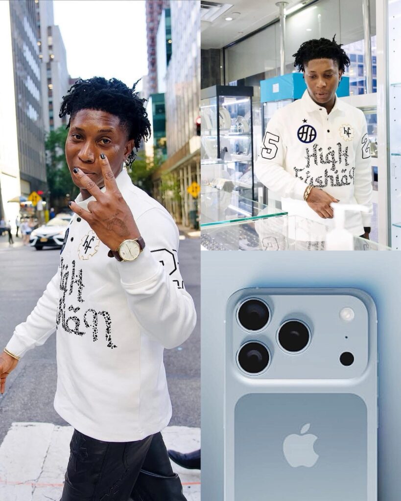 bella shmurda first african celebrity iphone 17 pro max