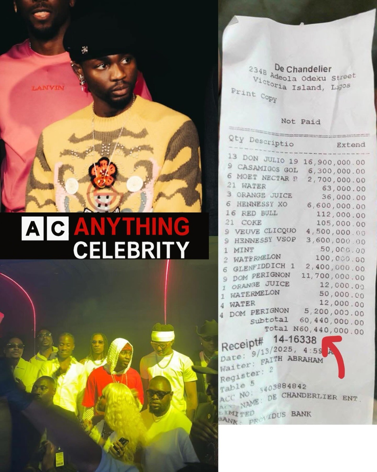 Omah Lay Reportedly Spends ₦60.4 Million in One Night as He Parties With Timaya, Phyno, OdumoduBlvck, Fola, Shoday and More