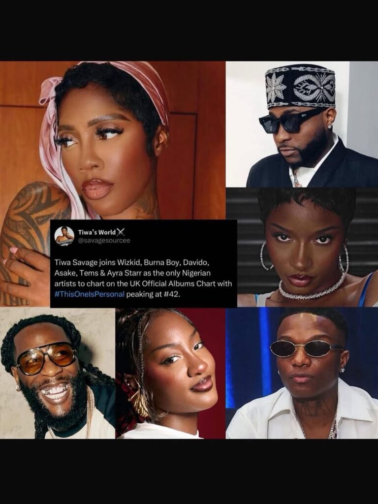 tiwa savage uk chart history this one is personal