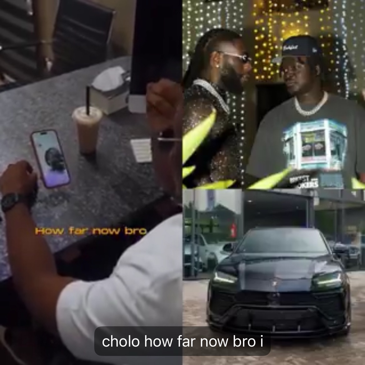 Burna Boy Gifts King Manny an ₦800 Million Lamborghini Urus After Cybertruck Crash
