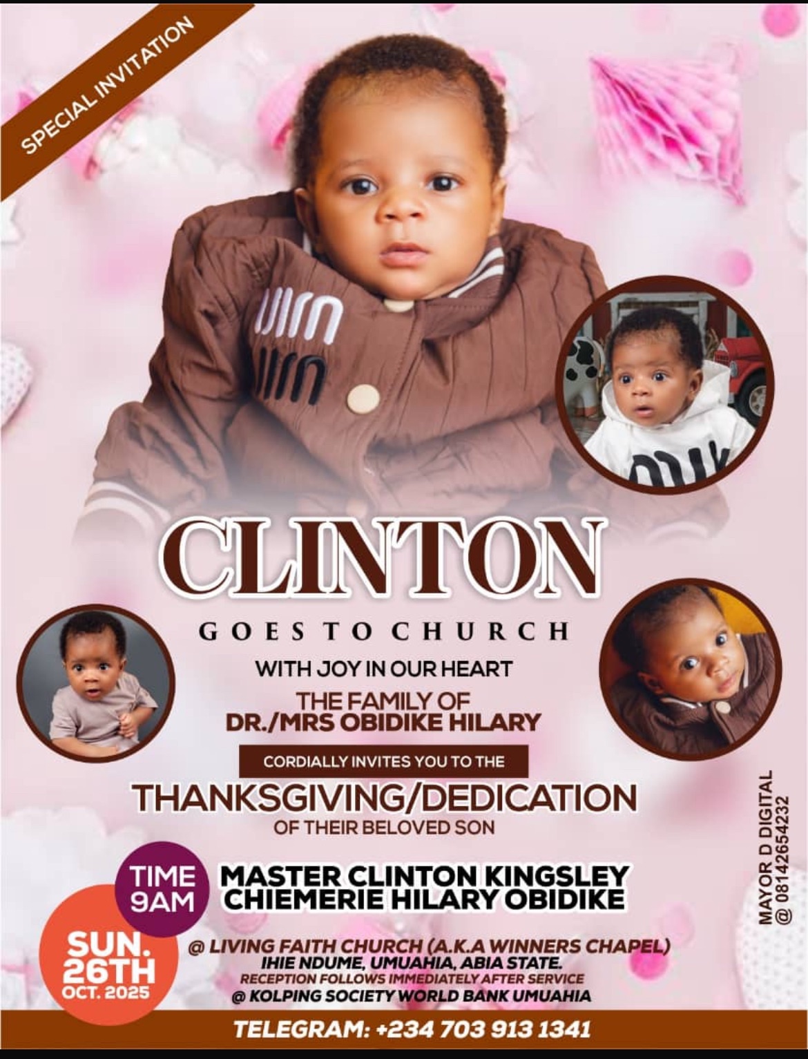 clinton kingsley obidike thanksgiving dedication umuahia