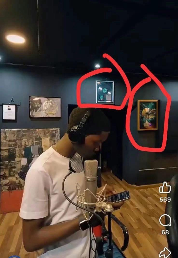 Wahala as Davido’s Album Frames Seen in Bolu’s Recording Studio Stir Drama Between Wizkid FC and 30BG