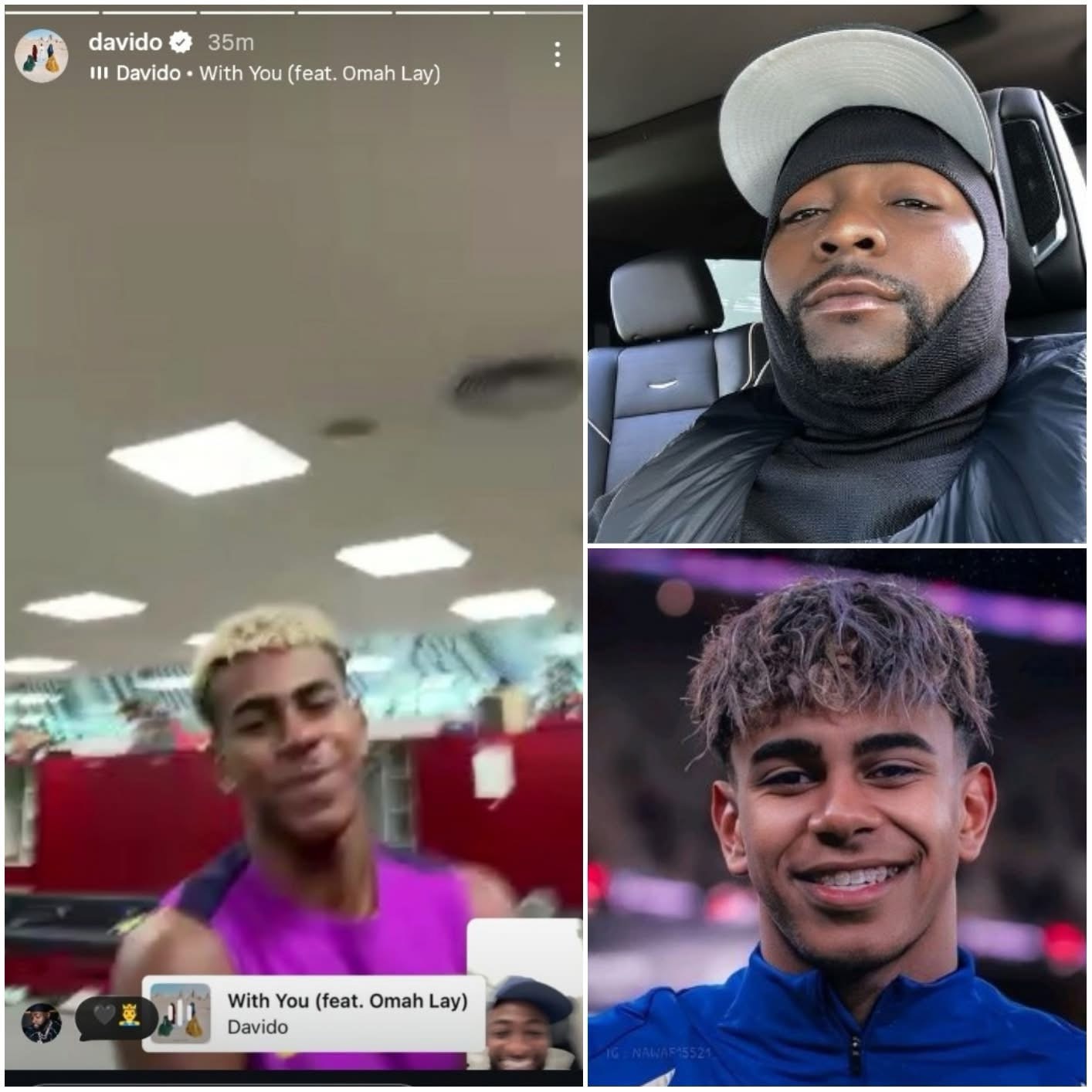 davido crowned king afrobeats lamine yamal video call