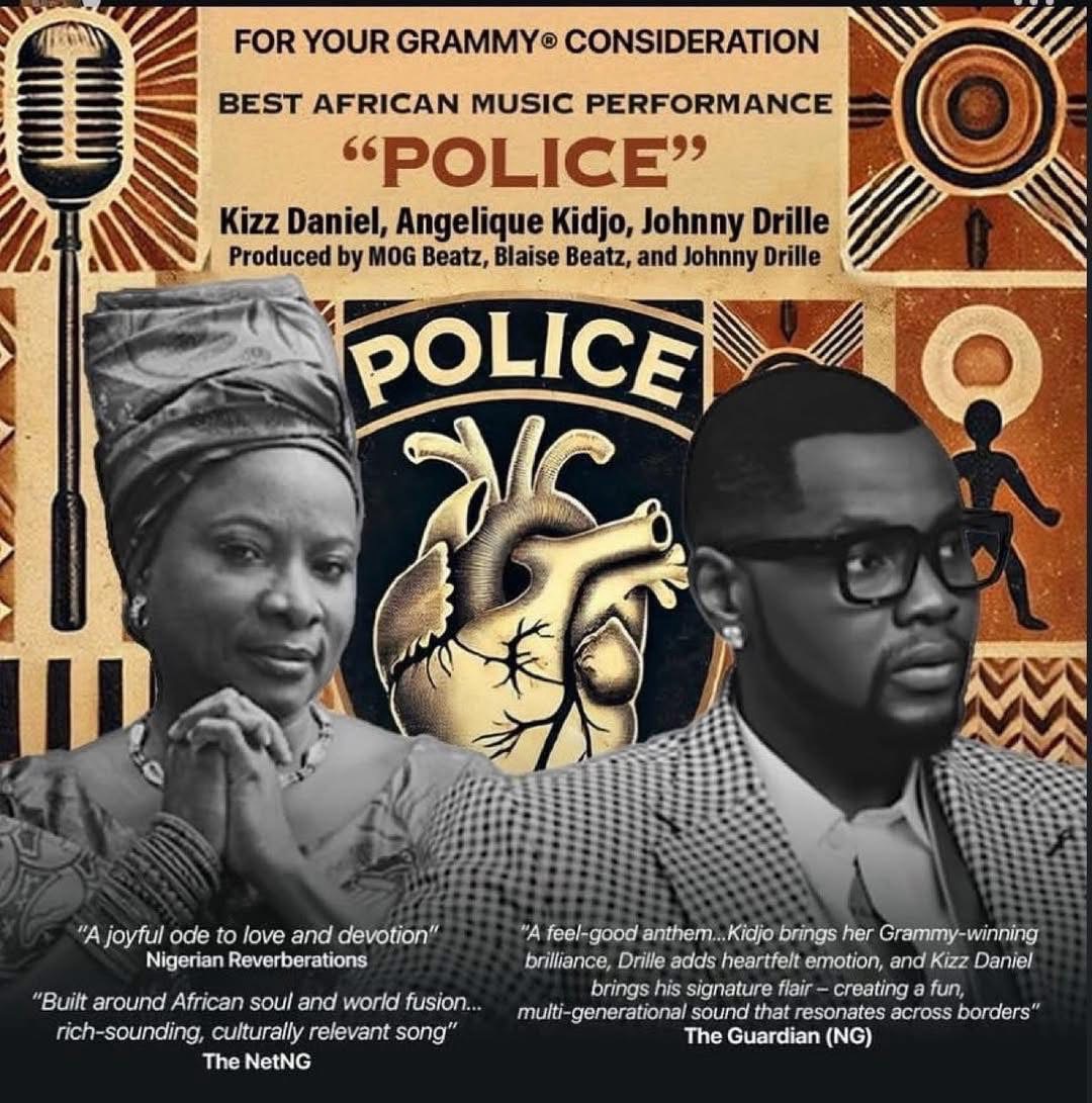 kizz daniel police grammy submission