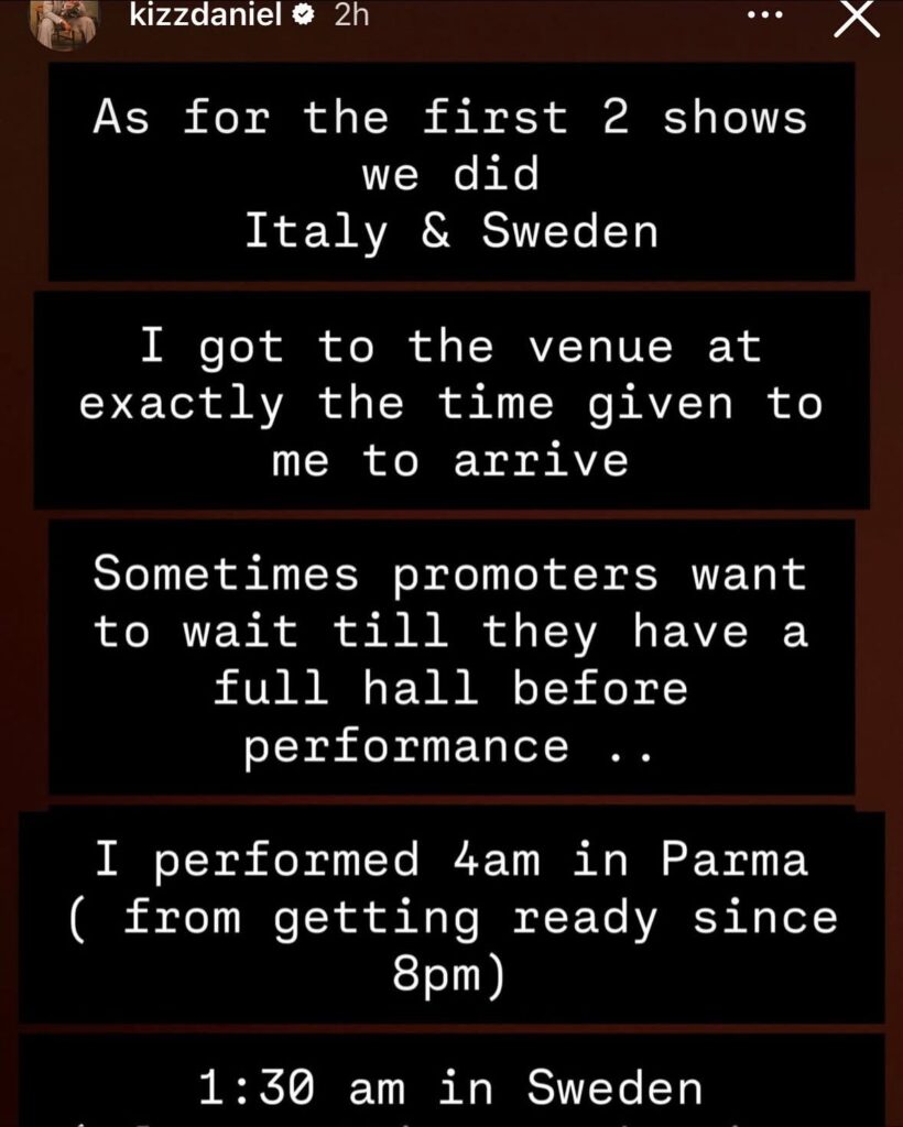 kizz daniel explains tanzania concert controversy