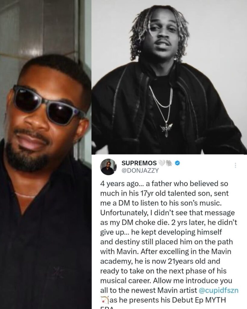 mavin records introduces new artist cupid don jazzy backstory
