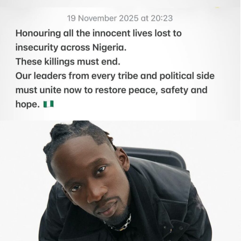 mr eazi speaks out violent killings nigeria