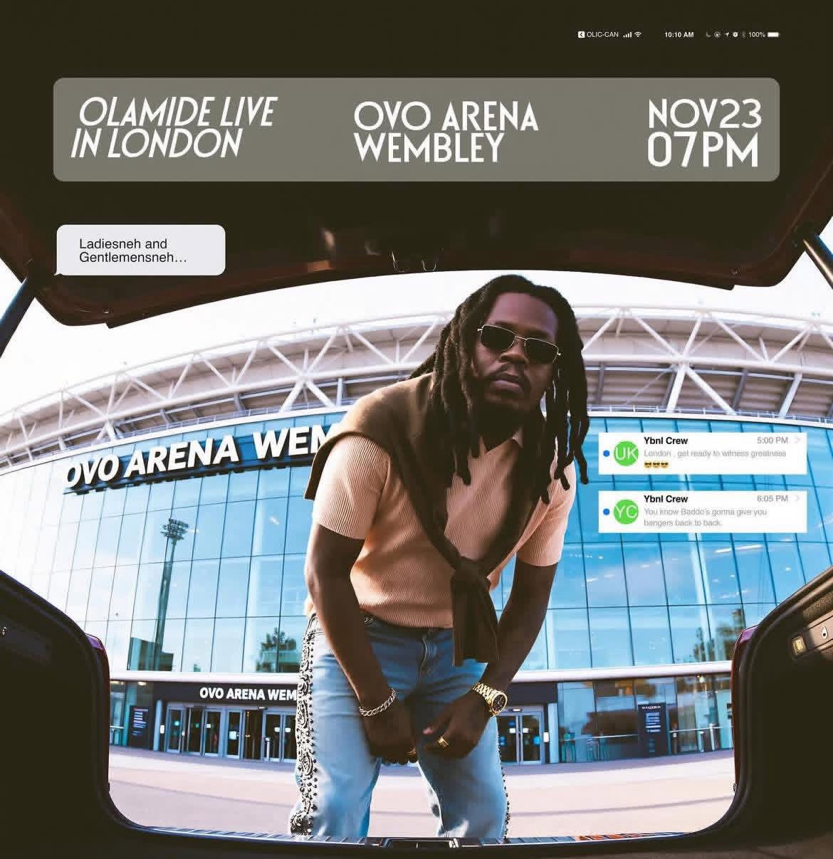 Olamide Makes History at OVO Wembley Arena with a 12,500 Sold-Out Show