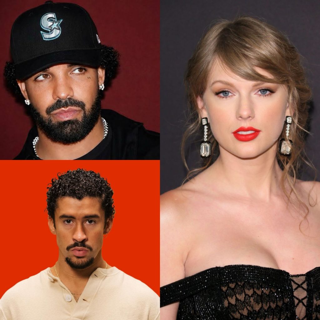 Taylor Swift, Bad Bunny, and Drake have been named among Spotify’s most-streamed artists of all time, reflecting their global dominance and massive influence on modern music streaming culture.