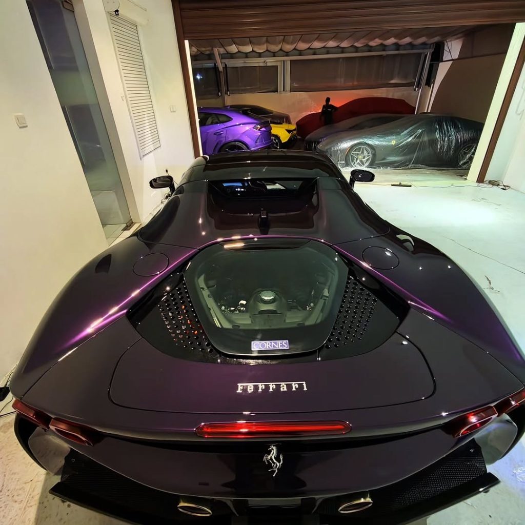 burna boy ferrari sf supercar lagos