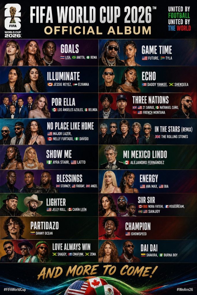 fifa world cup official album tracklist