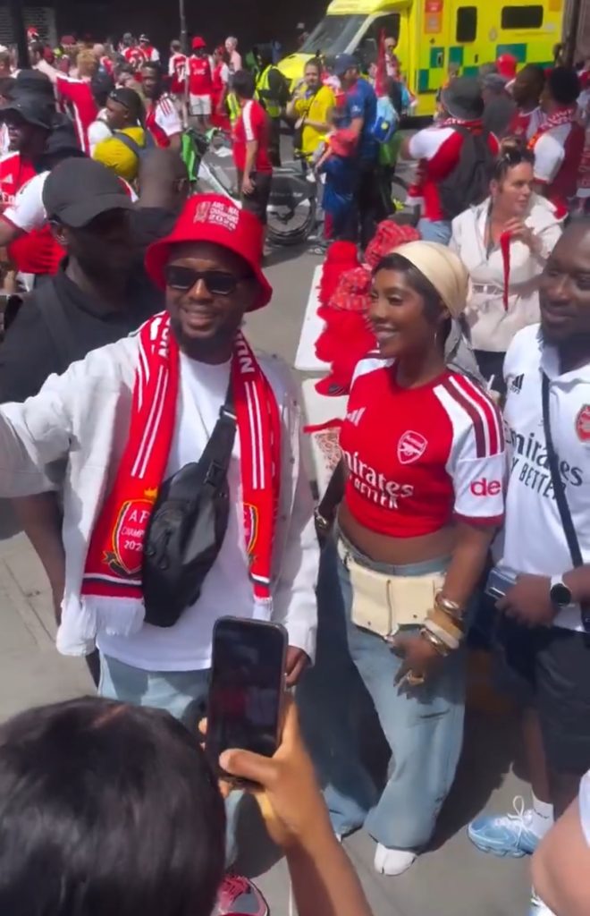 tiwa savage arsenal parade north london